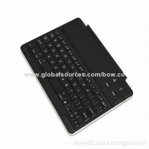 Wireless Color Backlit Bluetooth Keyboard for iPad Air, Magnetic Strip/Groove, Aluminum Base